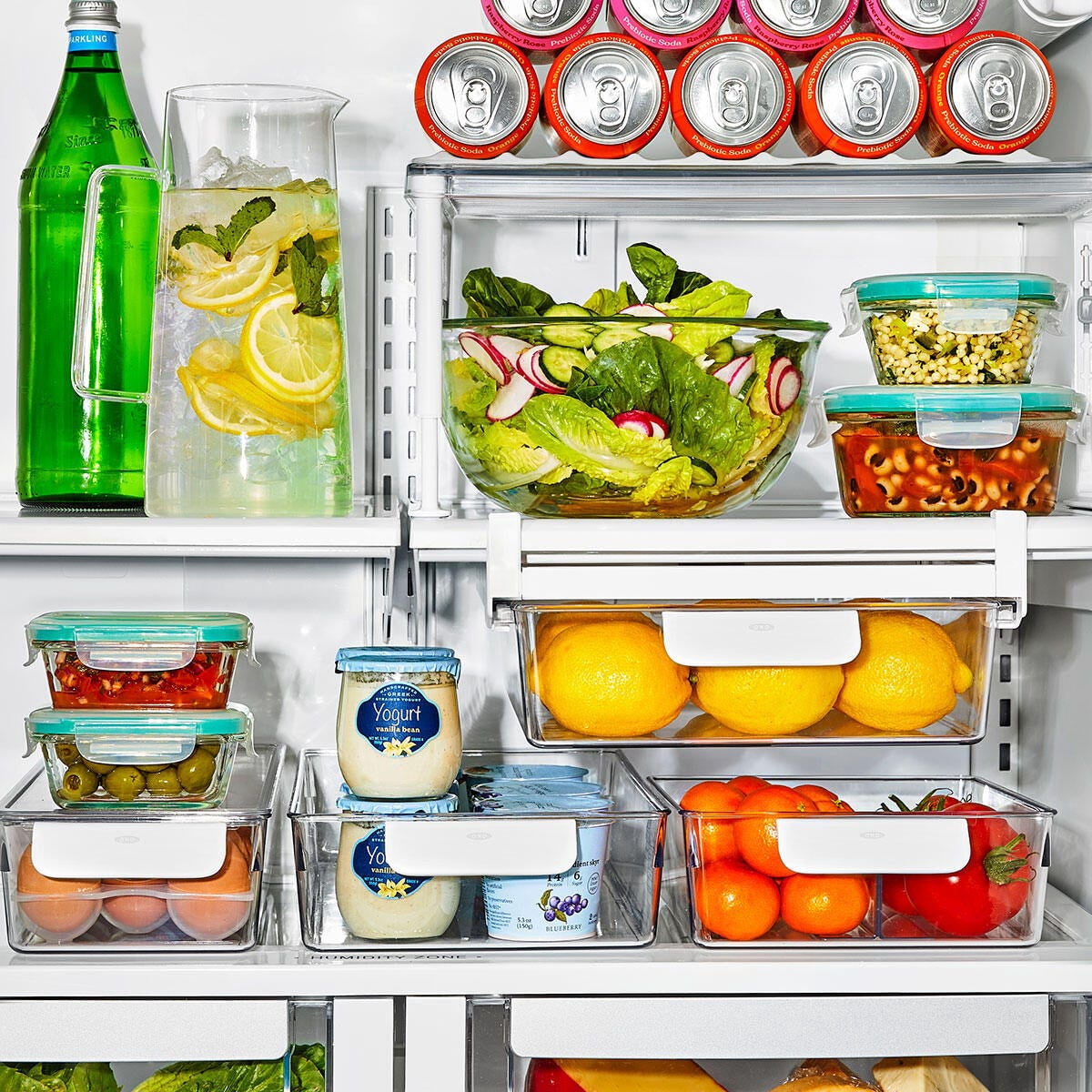 OXO Refrigerator Organizer Container with Handle, 8-Inch x 14-Inch, Clear