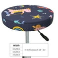 thumbnail image 4 of Haiem Cartoon Dinosaur Scooter Sport Blue Cushion Round Bar Chair Seat Cover Bar Chair Cushion Covers Elastic Washable Bar Chair Cover,Protects from Scratches and Stains-13 inch, 4 of 7