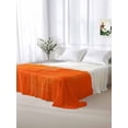 thumbnail image 5 of Burnt Orange Grey California King Size Flat Sheet, Wrinkleproof & Fadeproof Cooling Flat Bed Sheet Only, Abstract Modern Geometric Oil Painted Breathable Soft Bedding Top Sheets 108 x 98 Inches, 5 of 8