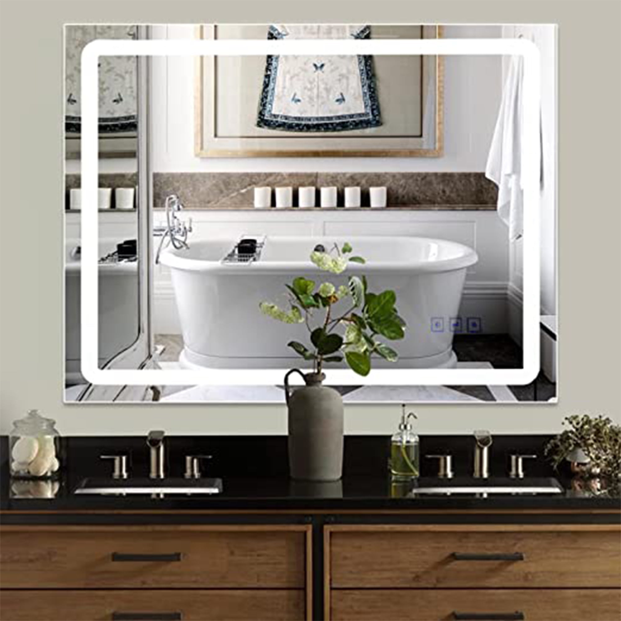 DURASPACE Bathroom Mirror 40"x 32" Anti-Fog Dimmable Led Lighted Wall ...