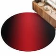 thumbnail image 2 of Round Area Rugs 7Ft, Black Red Ombre Non-Slip Washable Circle Rugs Carpet, Modern Art Abstract Aesthetics Indoor Outdoor Rug Floor Mats Throw Runner for Bedroom Living Room Bathroom, 2 of 8