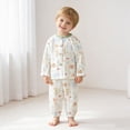 thumbnail image 6 of HFHAPW Toddler Baby Girl Pajamas Long Sleeve Button Down Shirts Pants Kids Sleepwear Pjs,18-24 M, 6 of 6
