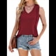 thumbnail image 2 of Camisetas Sin Mangas para Mujer, Camisetas de Verano con Cuello en V, Camisetas Estilo Chaleco. Vino Tinto M, 2 of 9