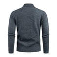 thumbnail image 5 of qelini Zip up Cardigan for Men Collared Knitted Sweaters Solid Long Sleeve Tops Dressy Casual Outerwear, 5 of 9