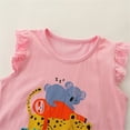 thumbnail image 6 of WIBACKER Little Girl Summer Short Sleeve T Shirt and Shorts Set Kids 2 Piece Summer Outfits - Animals, 6 of 7