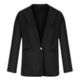 thumbnail image 4 of HaoXianJian Blazers for Women 2025 Solid Color Jackets Dressy Casual Button Blouses Long Sleeve Lapel Dressy Tops for Women Business Outfits Work Office Suit with Pockets S-3X, 4 of 9