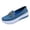 Light Blue, variant on Rokment Platform Chunky Slip on Loafers Walking Shoes for Women 2026 Spring Fall Vintage Casual Color Block Leather Height Increasing Nursing Non Slip Work Fashion Sneakers Black Size 6.5