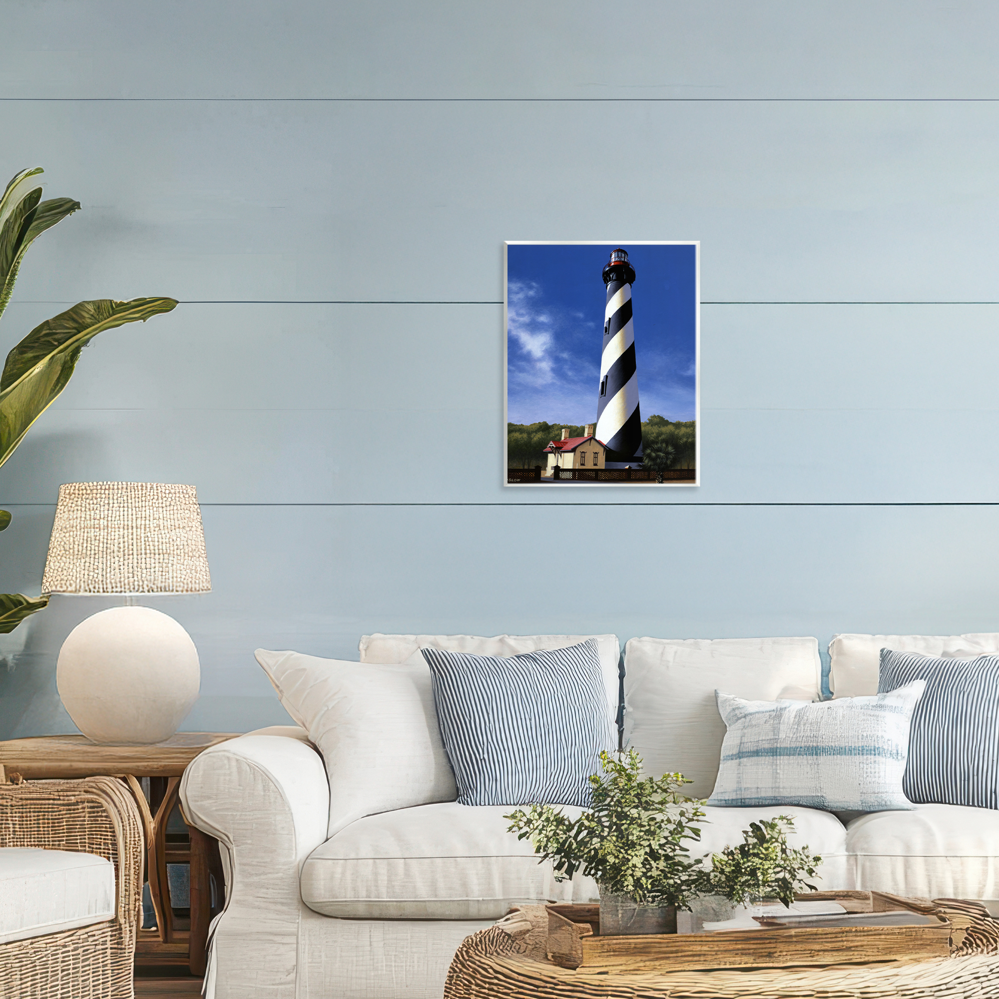 St. Augustine Lighthouse Wall Plaque Art, design by Wind River Studios