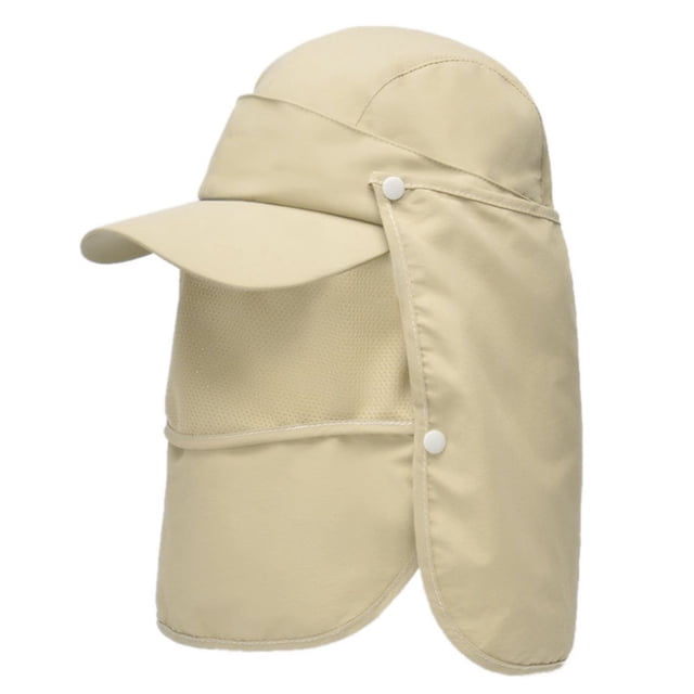 Chapeau de Pêche de Randonnée de Chapeau de Soleil en Plein Air pour Hommes avec Couverture de Protection de Rabat de Cou de Visage