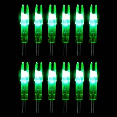 Sunshine 12Pcs Automatic LED Archery Arrows Lighted Nocks 6.2mm Arrow Nock Tail