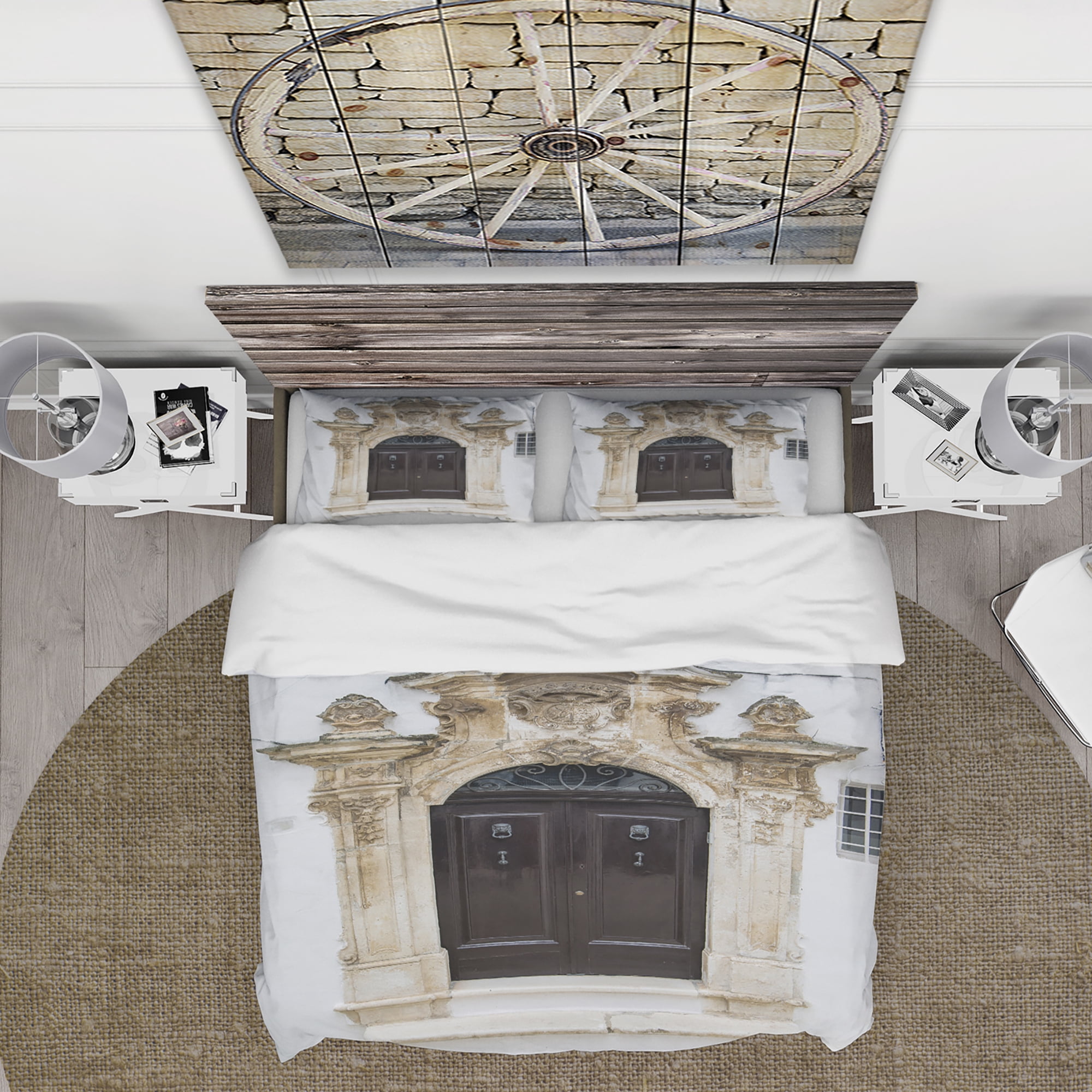 Designart 'Old door Bari Italy' Vintage Duvet Cover Set
