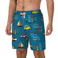 thumbnail image 2 of Gaeub Transportations with Buildings Mens Swim Trunks Stretch Beach Shorts Quick Dry for Men Swim Shorts Swimwear with Pockets- Small, 2 of 9