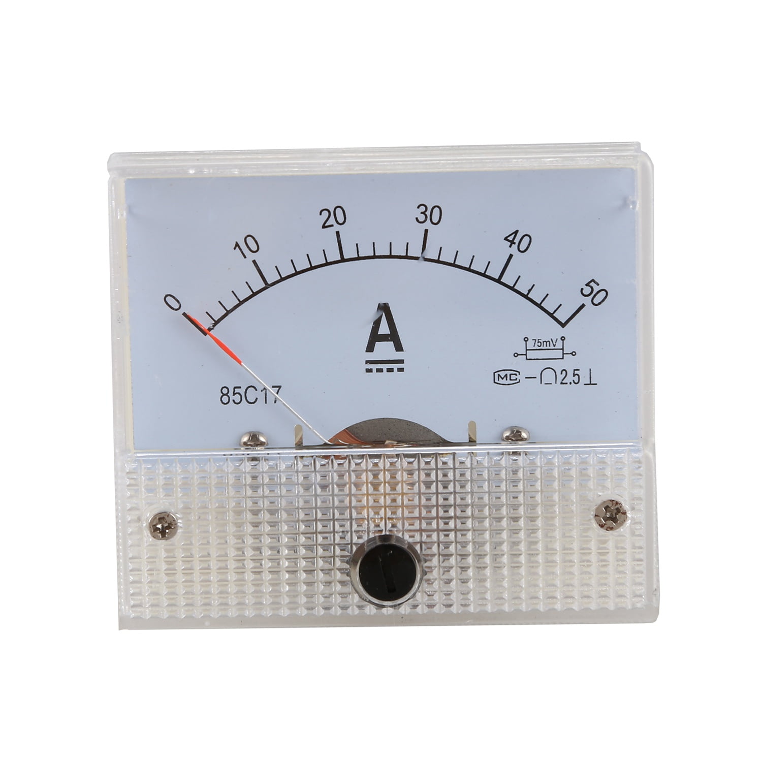 DC 0-50A Analog Amp Meter Ammeter Current Panel 50A 75mV Shunt Resistor 