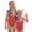 Deep Red(American Flag Stars Striped), variant on Girls Swimsuit Size 7 One Piece Swimsuit Summer 1776 American Flag Floral Print Bikini Sets Swimming Flutter Sleeve Beach Vacation Freedom Cute Bathing Suits Sky Blue 2-3 Years