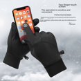 thumbnail image 3 of Guantes de exterior deportivos para hombre con forro polar y pantalla táctil, cálidos, impermeables, para ciclismo, otoño e invierno, 3 of 5