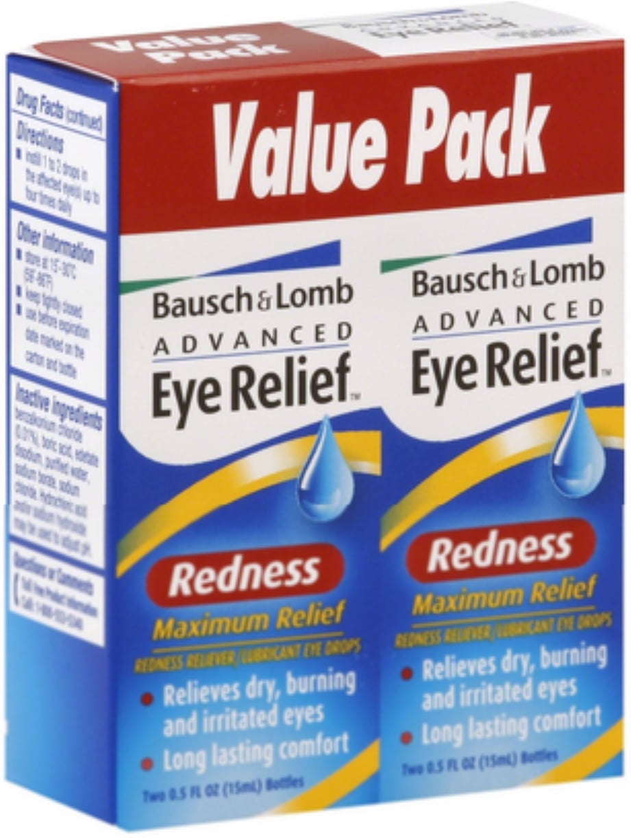Bausch & Lomb Advanced Eye Relief Maximum Redness Reliver, Value Pack, 0.5 oz