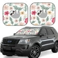 thumbnail image 6 of Kdxio Cute Cartoon Sloth Print 2-Piece Sun Shade Front Windshield - Foldable Car Front Window Sunshades For Most Sedans Suv Truck, 6 of 6