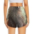thumbnail image 3 of Picia Mystic Fox With Halo Pattern Women's 2 in 1 Athletic Running Shorts High Waisted Workout Casual Gym Sweat Shorts with Comfy Liner Zipper Pockets-XX-Large, 3 of 9