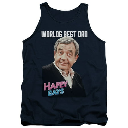 Happy Days 1970's TV Family Sitcom World's Best Dad Adult Tank Top