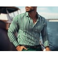 thumbnail image 1 of Camisa de solapa con estampado 3D de línea negra de gran venta para hombres, ropa casual lujosa de moda de alta calidad para hombres en la calle, 1 of 6