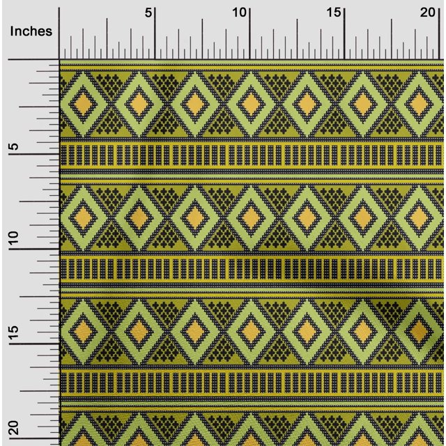 oneOone Viscose Jersey Fabric Argyle Flame Stitch Print Sewing Fabric BTY 60 Inch Wide