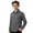 Grey*, variant on OSOLU Boys Dress Shirt Long Sleeve Turndown Collar Solid Color Full Button Front Kids All Season Formal Uniform Tops Gray
