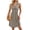 Coffee, variant on EASYBRAUS Women Summer V Neck Sleeveless A Line Midi Dress Casual Solid Color Dress