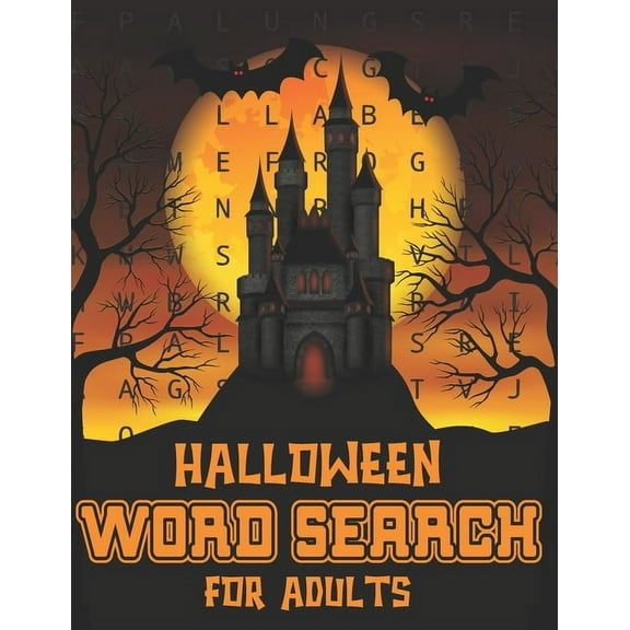 Halloween Word Search For Adults: Halloween Word Search Large Print Puzzle Book Fun For Adults, (Paperback)