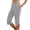 Grey, variant on NinXxx Women's Elastic Waist Pure Color Blend Cropped Trousers Everyday Sky Blue S