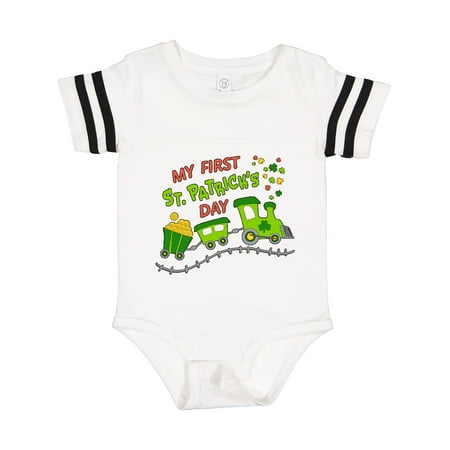

Inktastic My First St. Patrick s Day Shamrock Train Gift Baby Boy or Baby Girl Bodysuit