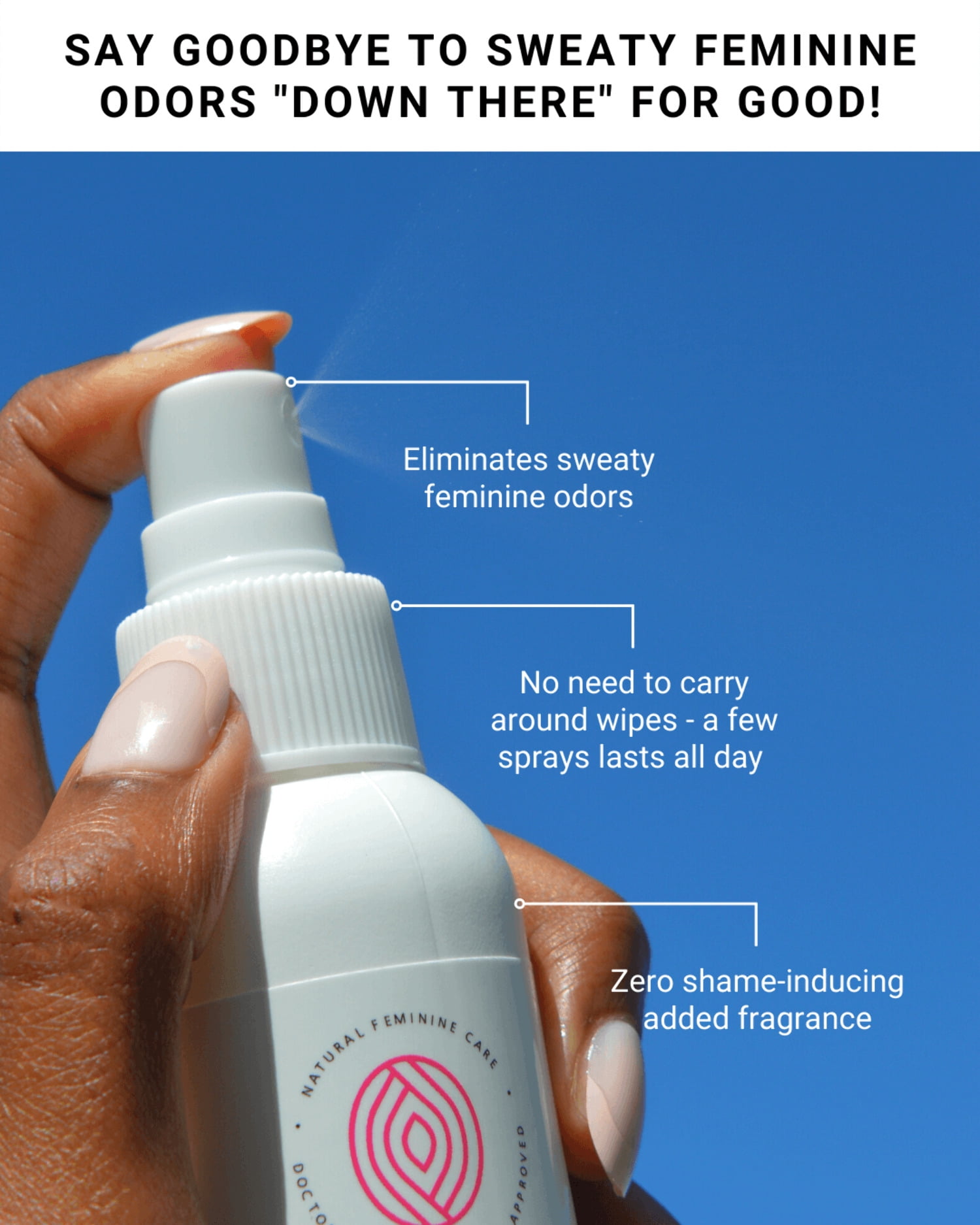 Kushae HG2562726 1-4.3 oz Feminine Deodorant Spray - Set of 2