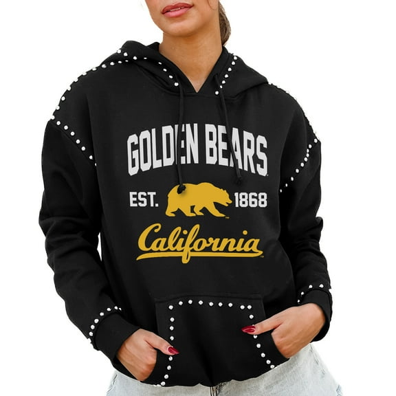 Women's Gameday Couture  Black Cal Bears Studded Pullover Hoodie
