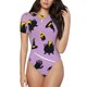 thumbnail image 1 of Fotbe Cute Halloween Body de Mujer con Cuello Redondo y Mangas Cortas, Sin Mangas Ajustado, Suave, Cómodo y Básico-Small, 1 of 7