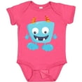 thumbnail image 3 of Inktastic Cute Monster, Blue Monster, Funny Monster, Horns Boys or Girls Baby Bodysuit, 3 of 5