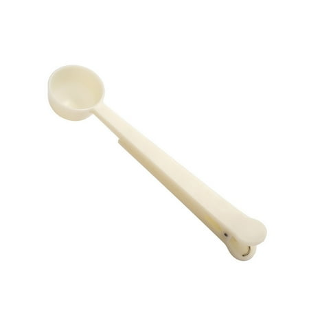 

Food Sealer Clip Kitchen Coffee Powder Sealing Spoon Long Handle Manual Plastic Bag Multifunctional Clamp for Household Cafe White