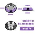 thumbnail image 4 of Serentive 3Pcs Cat Bowls Non-Slip Stainless Steel Small Cat Food Bowls Unbreakable Thicken Cat Feeder 7 Oz Cat Dishes Suitable for Indoor Small Pets Removable Rubber Base Easily Clean Lovely Color, 4 of 5