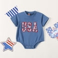 thumbnail image 3 of Okbabeha Mommy and Me Matching 4th of July Outfits Shirt Mom Kids Baby Fourth of July USA Shirt/Romper Family Matching Outfit, 3 of 7