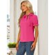 thumbnail image 3 of Top Elegante De BluDe ManCorDe OficiDe Las Camisas Del Cuello De PajariDe Las Mujeres RoCaliente XS, 3 of 5