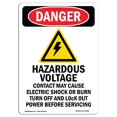 thumbnail image 1 of SignMission OS-DS-A-710-V-2188 7 x 10 Po Signe de Danger OSHA - Tension Dangereuse, 1 of 1