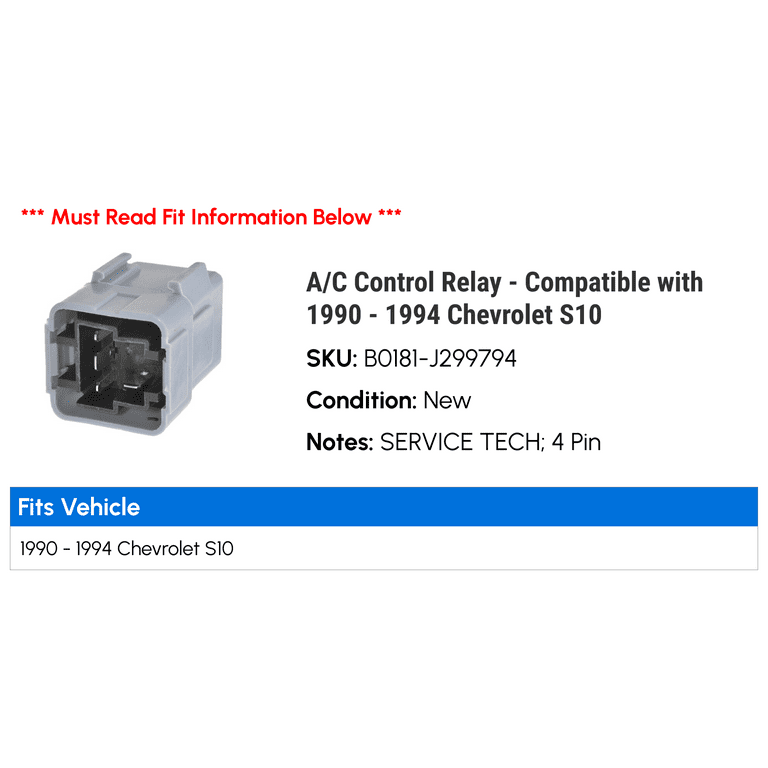 1993 Chevy S10 Fuel Pump Relay Hot Sale