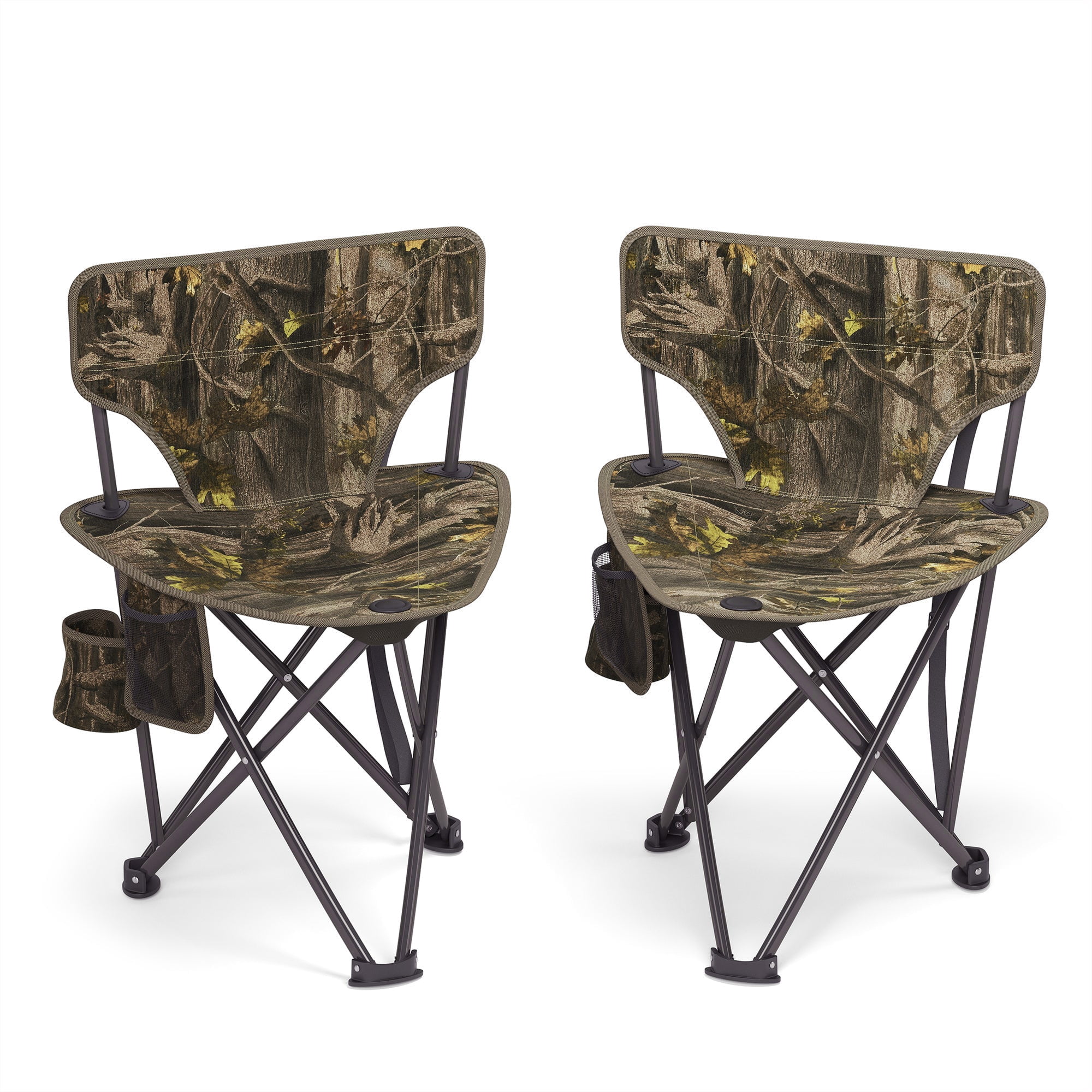 Alpha Joy 2 Pack Hunting Chair 600D Waterproof Folding Hunting Blind Supports 230Lbs with Lumbar Support Camo