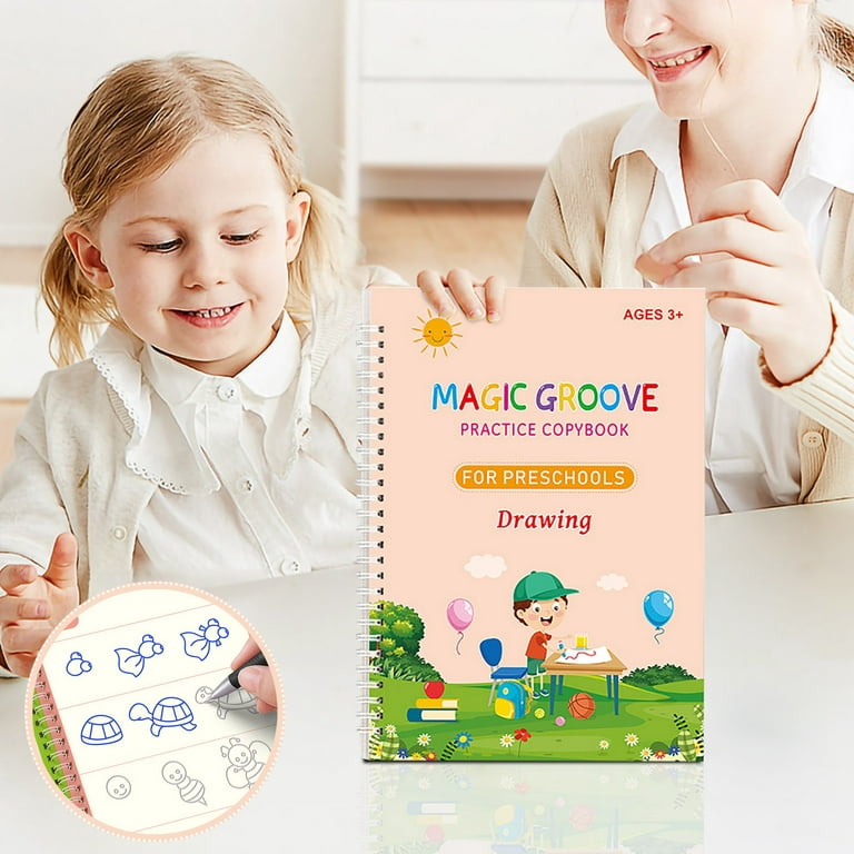4 PCS Magic Practice Copybook for Kids English Reusable Magical Copybook  Kids Tracing Book for Handwriting