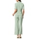 thumbnail image 3 of Conjunto de traje de oficina para mujeres INSPIRE CHIC, blazer de manga corta con un botón y pantalones de traje XL en verde guisante, 3 of 6