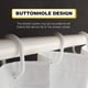 thumbnail image 3 of Cortina de ducha 180 x 200 cm, antimoho – Cortina de baño impermeable con vendaje – Gris, 3 of 4