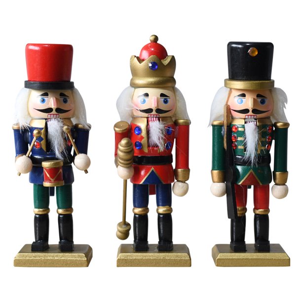 Cascanueces Decoraciones navideñas Adornos de cascanueces de Navidad, Figuras de cascanueces para adornos de árboles de Navidad Regalo de cumpleaños Fiesta en casa Decoraciones de Navidad kaili Sencillez