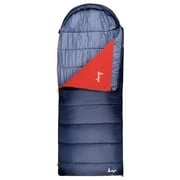 Slumberjack Shadow Mountain 30-Degree Hooded Rectangular Sleeping Bag, Blue, 35x88