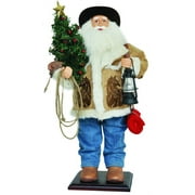 24" Home on the Range Country Western Cowboy Santa Claus Christmas Figure