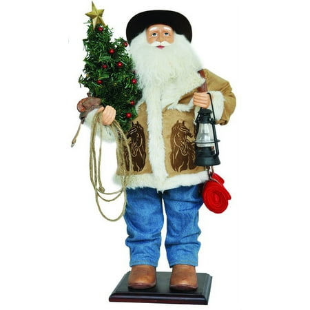 24" Home on the Range Country Western Cowboy Santa Claus Christmas Figure