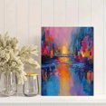 thumbnail image 2 of Abstract Cityscape Oil Painting Canvas Print Wall Art for Living Room Bedroom Office Dining Room Hallway Decor, 2 of 8