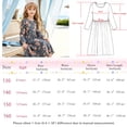 thumbnail image 6 of AmzBarley Girls Maxi Dress Long Sleeve Floral Casual Dresses 8-9 Years Gray Print, 6 of 7